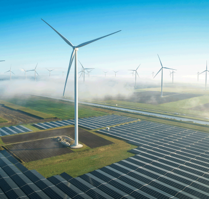 Solar energy and wind turbines in fog