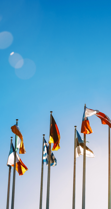 Europe's super capex cycle | All European Union flags against blue sky
